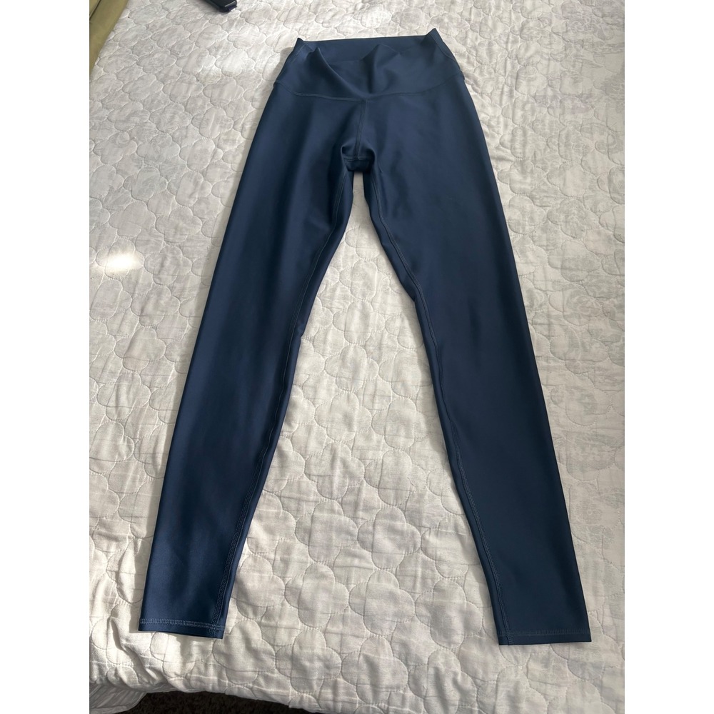 Alo Yoga Navy Blue High Waist Airbrush Leggings Full Length Womens Size M